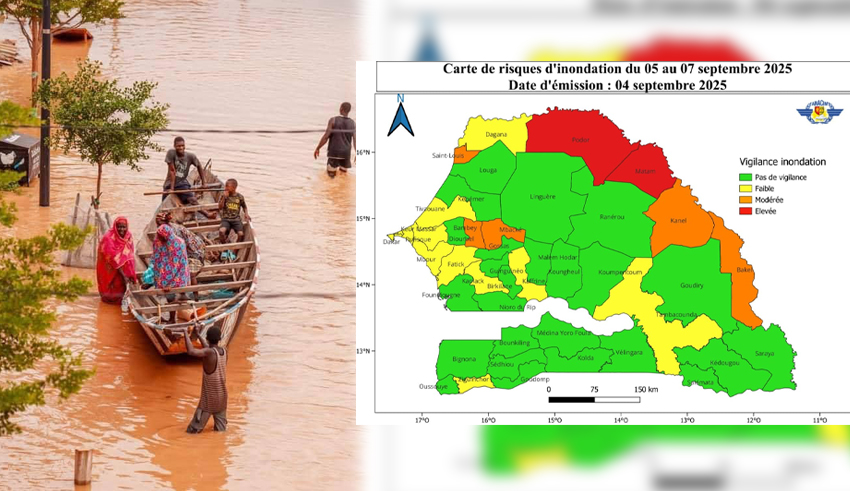 ANACIM prévient : pluies intenses et menaces d’inondations dans plusieurs régions