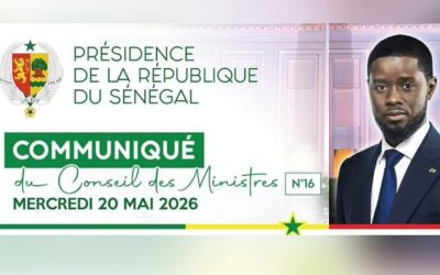 Communiqué du Conseil des Ministres Mercredi 20 mai 2026