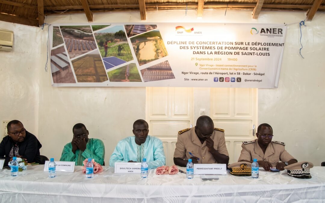 Pompage solaire : l’ANER veut réduire les coûts de production à Dagana